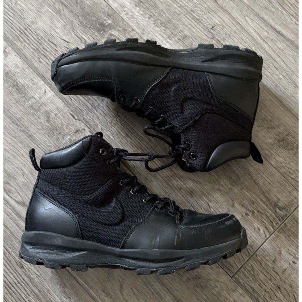 Nike Manoa ACG Leather Mens 8.5 Black All Weather Winter BOOTS 454350 003